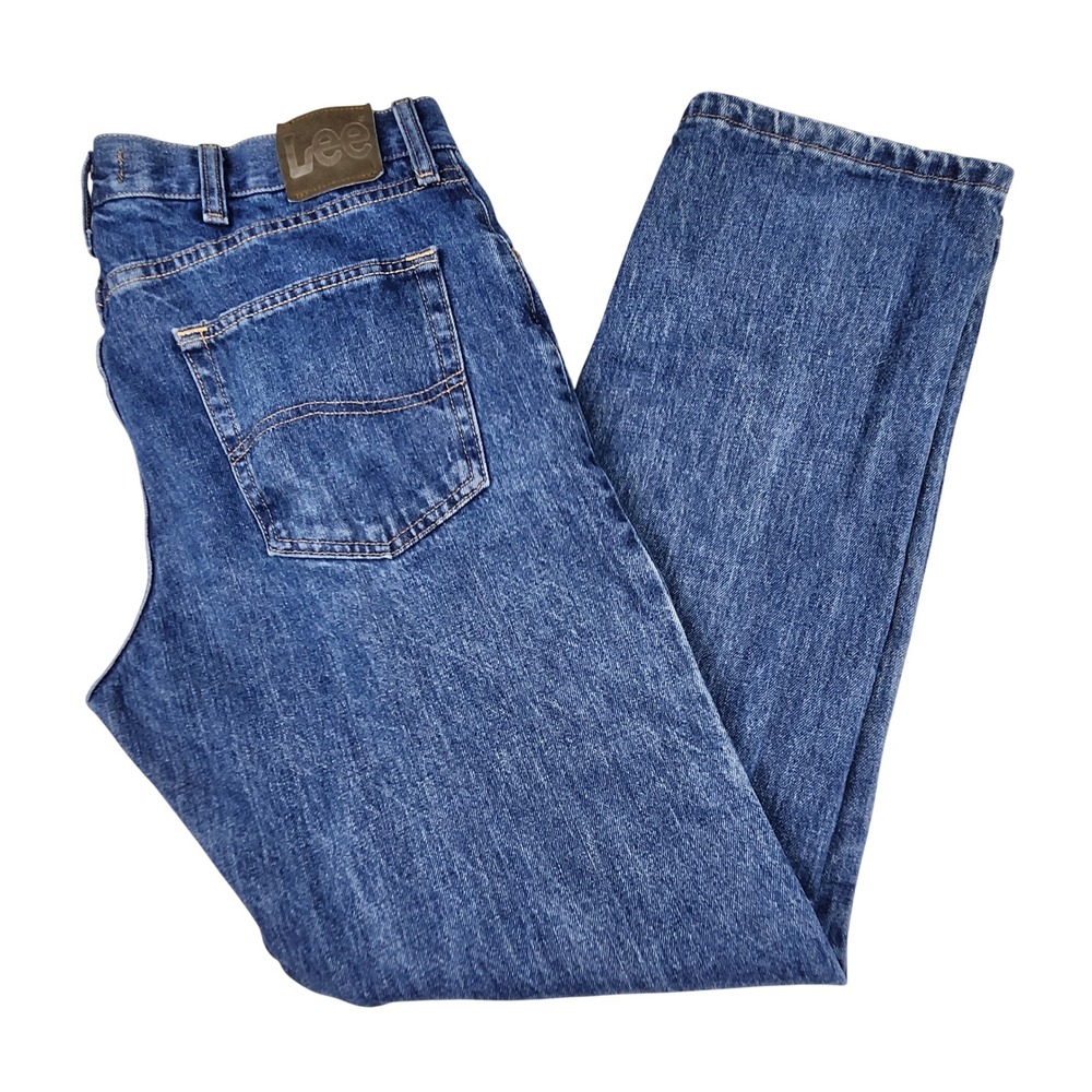 Lee Regular Fit Jeans‎ Mens 34x30 Blue Straight Leg Denim